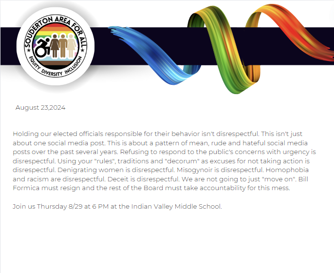 Statement on School Board Committee Meeting