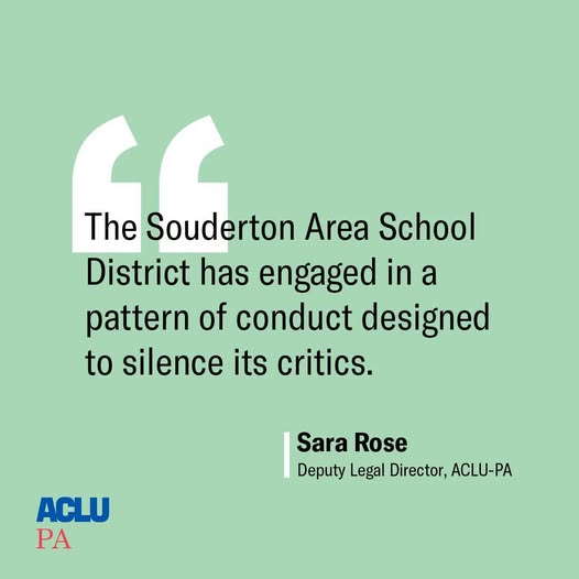 ACLU of Pennsylvania Files Lawsuit Against Souderton Area School District Over Free Speech and Due Process Violations